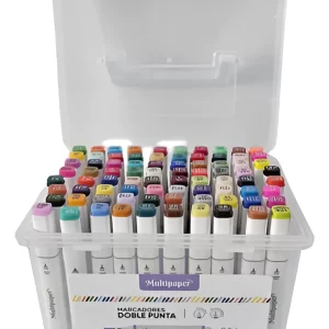 MARCADORES MULTIPAPER DOBLE PUNTA VALIJA X 80