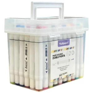 MARCADORES MULTIPAPER DOBLE PUNTA VALIJA X 60
