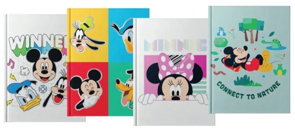 CUADERNO EZCO MICKEY 19X25 CM T/DURA 64 HOJAS 80GRS RAYADO.