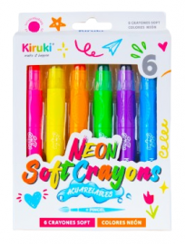 CRAYONES KIRUKI SOFT ACUARELABLES NEON X6U (800014)