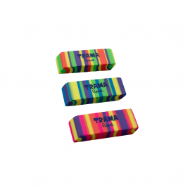 GOMA DE BORRAR TRAMA RESET RAYADA P/LAPIZ X 1 U. COLORES SURTIDOS