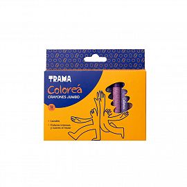 LAPICES DE CERA TRAMA JUMBO X 12 COLORES