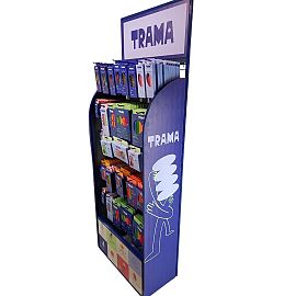 EXHIBIDOR TRAMA DE PIE CON CARGA