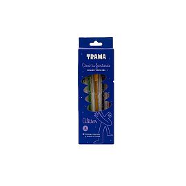 ROLLER BALL TRAMA GEL GLITTER X 5 COLORES
