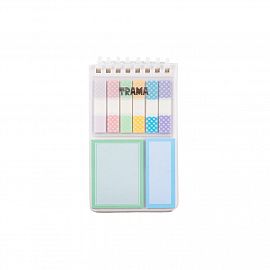 BLOCK DE NOTAS ADHESIVAS TRAMA DESK ON 18 X 20 HJS. TAMAÑOS Y COLORES SURTIDOS