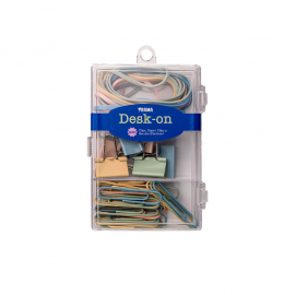 SET DE OFICINA TRAMA 3 EN 1 PASTEL MULTICOLOR (BANDITAS, CLIP, SUPER CLIP)