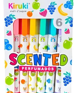 MARCADORES PERFUMADOS KIRUKI X6U SURTIDOS (180007)