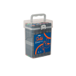 MARCADOR TRAMA SKETCH PERM. DOBLE PTA. BISELADA/FINA BOX X 24 U.