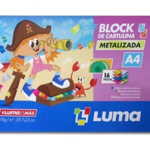 BLOCK DE DIBUJO LUMA N°4 METALIZADO 16H. (81-40)