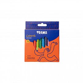 LAPICES DE CERA TRAMA X 12 COLORES