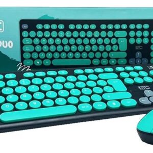 TECLADO Y MOUSE INALAMBRICO GTC VERDE(CBG027V)