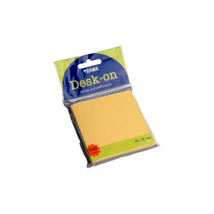 NOTAS ADHESIVAS TRAMA DESK ON 75 X 75 MM AMARILLAS X 100 HJS.