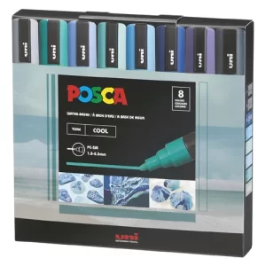 MARCADOR POSCA PC-5M COOL PUNTA GRUESA ESTUCHE X8U.