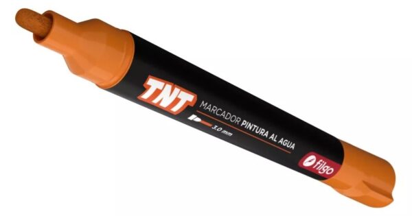 MARCADOR FILGO PINTURA AL AGUA TNT X6U C/U TRAZO MEDIO NARANJA 3.0 (TNTM30-C6)