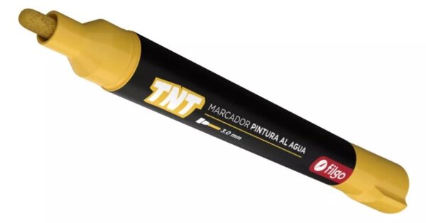 MARCADOR FILGO PINTURA AL AGUA TNT X6U C/U TRAZO MEDIO AMARILLO 3.0 (TNTM30-C6)