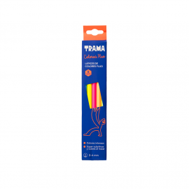 LAPICES DE COLORES TRAMA FLUO X 5 LARGOS