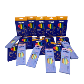 PROMO TRAMA 12 MARCADOR ESCOLAR X 10 + 6 MARCADOR PASTEL X 5