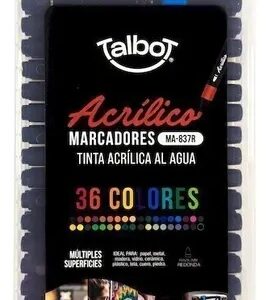 MARCADORES TALBOT ACRILICOS PUNTA REDONDA 2MM X36U (7541)