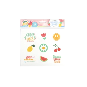 STICKER IBI CRAFT 18X21 CM SUMMERS 2 PIEZAS (65195)