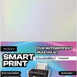 FILM INK JET REXON SMART PRINT AUTOADHESIVO TRANSPARENTE HOLOGRAFICO X10U (16538)