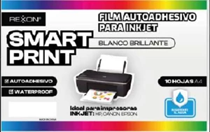 FILM INK JET REXON SMART PRINT AUTOADHESIVO BLANCO BRILLANTE X10U (16531)