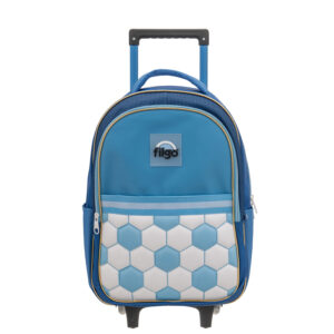 MOCHILA FILGO STARPAK 18" FUTBOL CELESTE Y BLANCA  CON CARRITO  (MO26-TST-010)