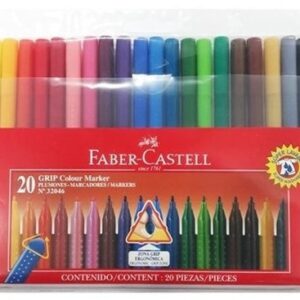 MARCADOR FABER FINEPEN GRIP (32460) X20U. SURTIDOS