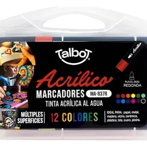 MARCADORES TALBOT ACRILICOS PUNTA REDONDA 2MM X12U (7539)
