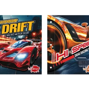 CARPETA INKDROP ESCOLAR N°3 C/CORDON  CARS (302219)