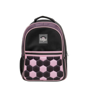 MOCHILA FILGO STARPAK 18" FUTBOL ROSA Y NEGRO ESPALDA  (M026-ST-001)