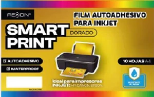 FILM INK JET REXON SMART PRINT AUTOADHESIVO DORADO X10U (16534)