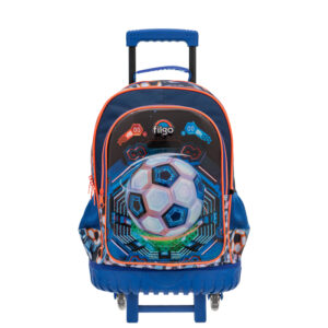 MOCHILA FILGO 3D 18" FUTBOL AZUL CON CARRITO  (MO26-T3D-003)