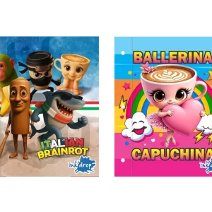 CARPETA INKDROP ESCOLAR N°3 C/CORDON BRAINROT (302349)