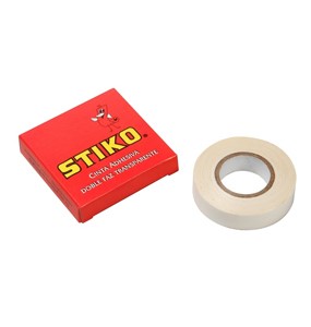 CINTA DOBLE FAZ STIKO TRANSPARENTE 12MMX10M C/U