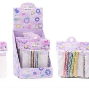 COLITAS PARA EL CABELLO KIRUKI TRENZADAS PASTEL X5U (200036)