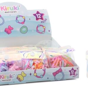 COLITAS DE GOMA PARA EL CABELLO KIRUKI SURTIDO PASTEL 10GRS (200007)