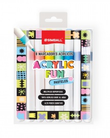 MARCADORES SIMBALL ACRYLIC FUN PASTEL X8U (211060208)