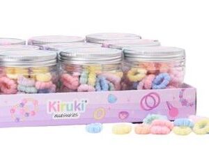 COLITAS PARA EL CABELLO KIRUKI EN FRASCO SURTIDO PASTEL X70U (200037)