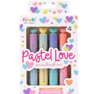 RESALTADORES KIRUKI  PASTEL LOVE SURTIDOS X4U (180009)