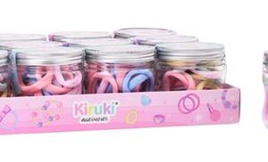 COLITAS PARA EL CABELLO KIRUKI EN FRASCO SURTIDO PASTEL X30U (200024)