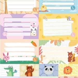 ETIQUETAS REYSA ESCOLARES ANIMALES.