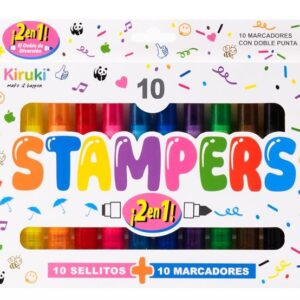 MARCADORES KIRUKI CON SELLITOS X10U SURTIDOS (700016)