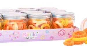 COLITAS PARA EL CABELLO KIRUKI EN FRASCO AMARILLAS Y NARANJAS X28U (200039)