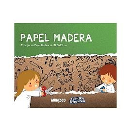 BLOCK MURESCO CARTULINA ENTRETENIDA N°5 PAPEL MADERA X24H