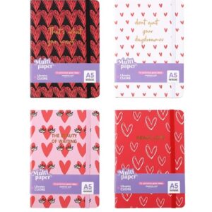 LIBRETA MULTIPAPER T/DURA A5 96H 80GR CUORE RAYADO (26-35)