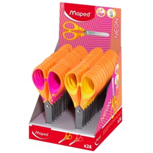 TIJERA MAPED PULSE SOFT NEON 13CM X24U C/U (464401)