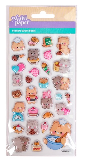 STICKERS MULTIPAPER TINY SWEET BEARS (CEA5103V)