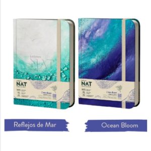 LIBRETA NAT LINEA OCEAN 3 EN 1  LISO/PUNTEADO  Y RAYAS 16X21 96 HOJAS