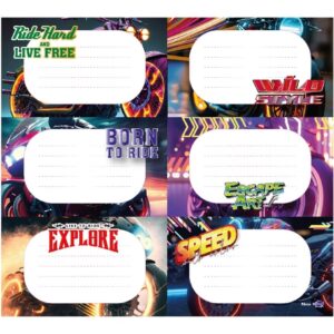 ETIQUETAS INKDROP ESCOLAR MOTO (59117)