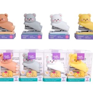ABROCHADORA MULTIPAPER HAPPY LITTLE BEAR + 500 BROCHES DE REGALO (ABR-03)